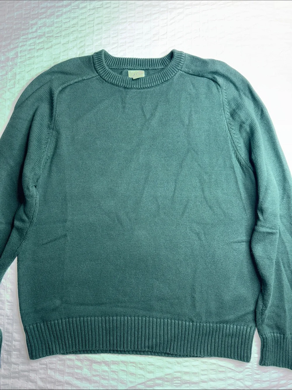 J.Crew Size L Men's Crewneck Sweater in Dark EverGreen